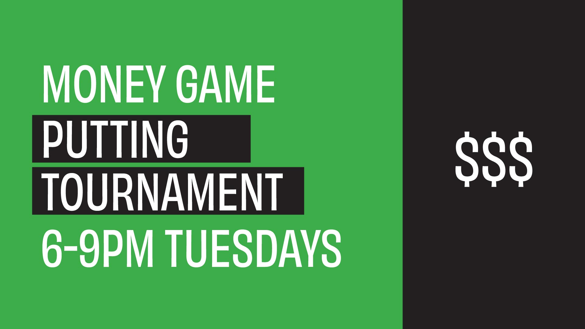 Money Game on Tuesdays at Putting World Scottsdale