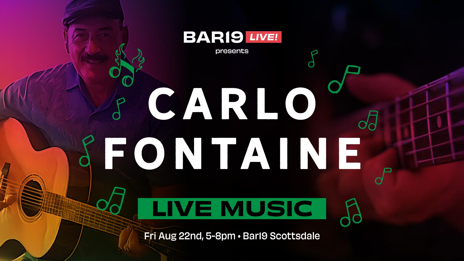 Carlo Fontaine LIVE! at Bar19 1 Live music at Bar19 featuring Carlo Fontaine Aug 22 2025