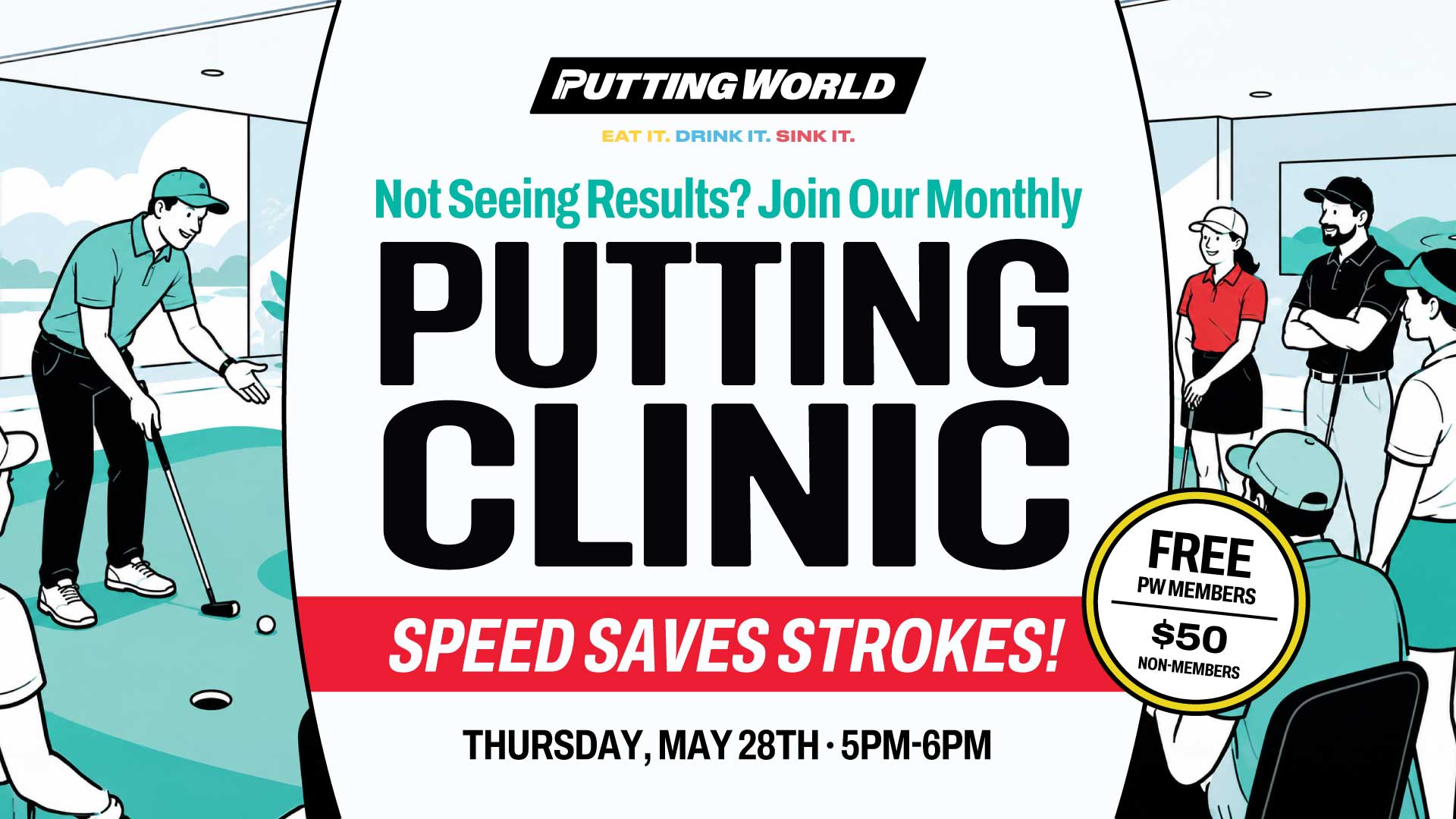 Putting Clinic: Speed Saves Strokes 1 PW1324 TV Graphics Golf Clinic Speed Control 1920x1080 01 1